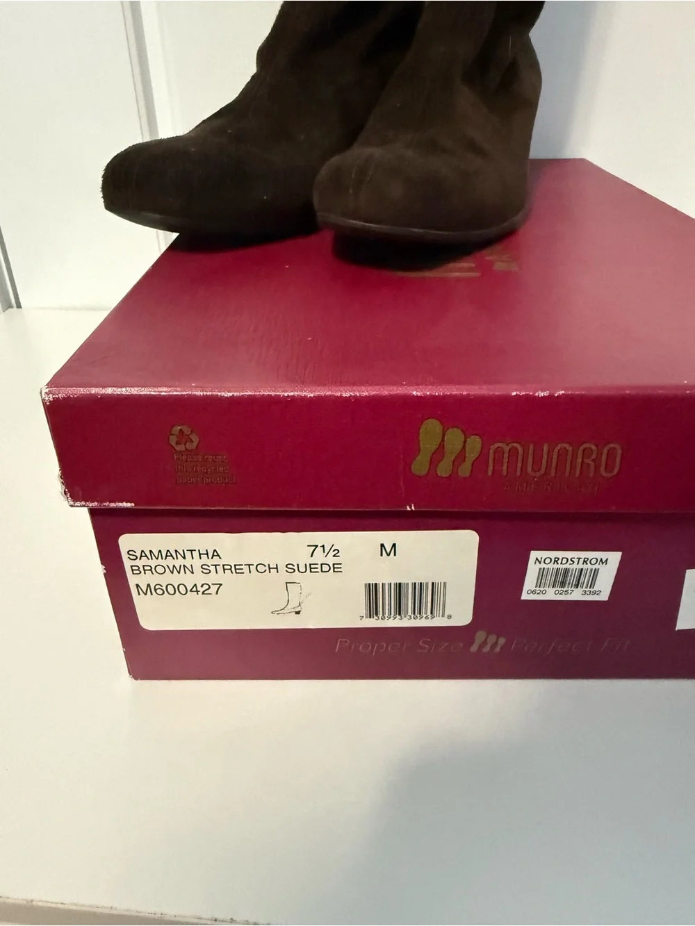 Vintage Y2K Munro Dark Brown Over-the-Knee Suede Boots